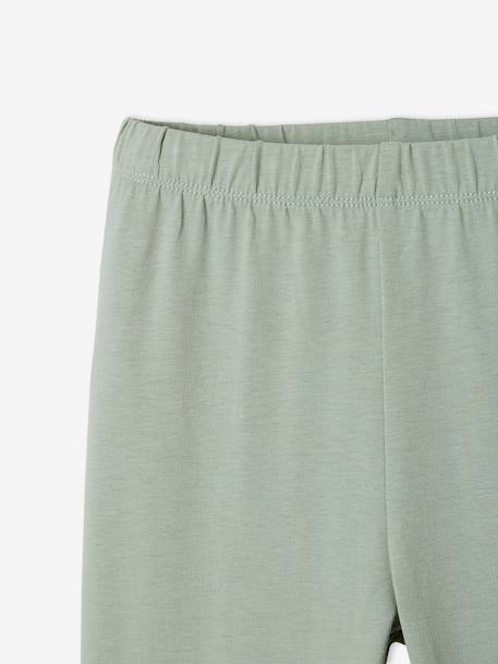 Legging meisje tot halverwege de kuit salie+WIT+zwart - vertbaudet enfant 