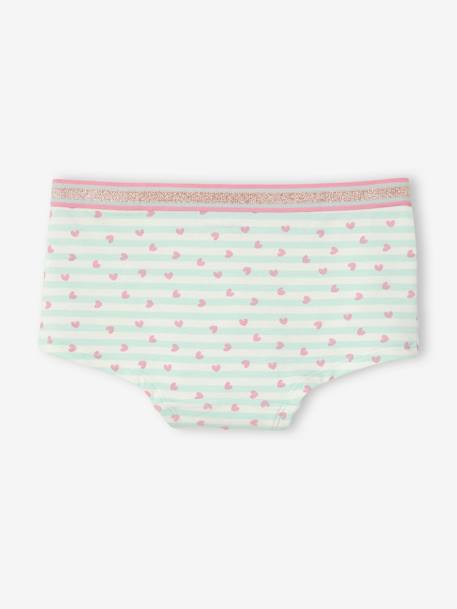 Set van 5 shorties voor meisjes Oeko-Tex® Blauwe en roze set - vertbaudet enfant 