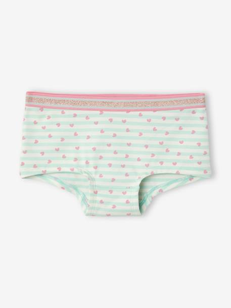 Set van 5 shorties voor meisjes Oeko-Tex® Blauwe en roze set - vertbaudet enfant 