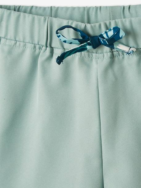 Technische meisjesshort met bloemmotieven licht salie - vertbaudet enfant 