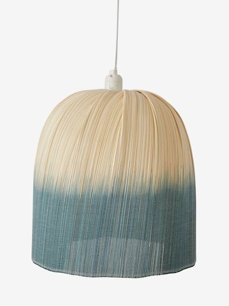 Lampenkap voor hanglamp bamboe Tie and Dye beige / blauw - vertbaudet enfant 