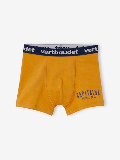 Set van 5 Oeko-Tex® stretch jongensboxers walvissen Set blauw - vertbaudet enfant 