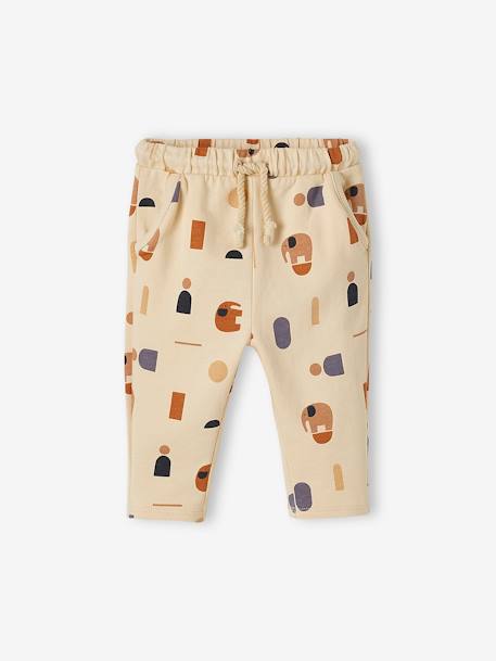 Babyset T-shirt + molton broek betongrijs+kaki - vertbaudet enfant 