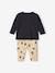 Babyset T-shirt + molton broek betongrijs+kaki - vertbaudet enfant 