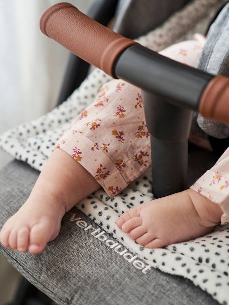 Omkeerbare bescherming van twee soorten materiaal voor zitting kinderwagen ivoor/antraciet - vertbaudet enfant 