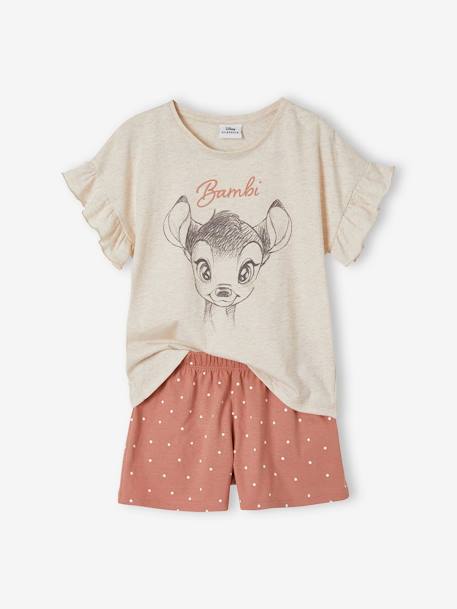 Pyjashort meisje Disney® Bambi Gechineerd beige - vertbaudet enfant 