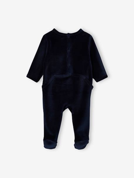 Set van 2 fluwelen Oeko Tex® pyjama's 'met de auto' voor babyjongetje set inkt - vertbaudet enfant 