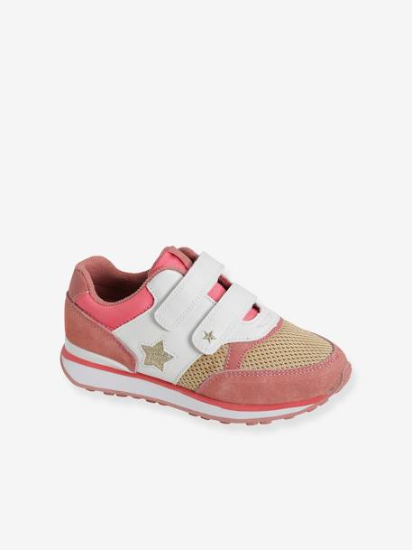 Humoristisch club aanplakbiljet Klittenband sneakers meisje met runningstijl - roze, Schoenen