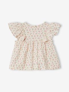 Baby-Overhemd, blouse-Babyblouse met ruches