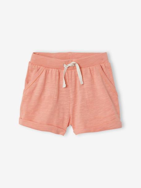 Set van 2 jersey shorts voor meisjes blauwgroen+roze set - vertbaudet enfant 