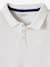 Poloshirt met korte mouwen voor jongens met borduurwerk op de borst felblauw+grijs gechineerd+HEMELBLAUW+lichtkaki+MARINEBLAUW+pastelgeel+ROOD+wit - vertbaudet enfant 
