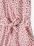 Jumpsuit voor meisjes beige met roze bloemenprint+ecru+wit, bedrukt - vertbaudet enfant 