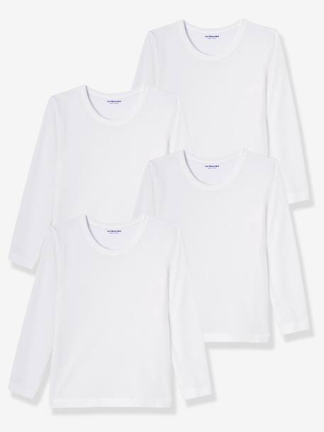 Set van 4 T-shirts WIT - vertbaudet enfant 