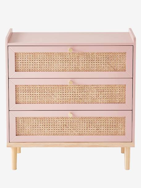 Rieten commode LIGNE POÉSIE groen+roze - vertbaudet enfant 