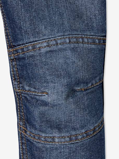 Rechte jeans voor jongens MorphologiK indestructible 'waterless' met heupomtrek SMALL denim stone+onbewerkt denim - vertbaudet enfant 