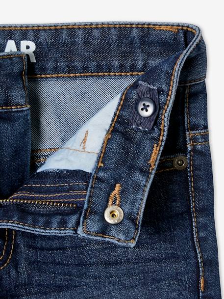 Rechte jeans voor jongens MorphologiK indestructible 'waterless' met heupomtrek medium denim stone+onbewerkt denim - vertbaudet enfant 