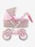 Kinderwagen COROLLE voor pop van 36/42/52 cm ROZE MET BLOEMEN - vertbaudet enfant 