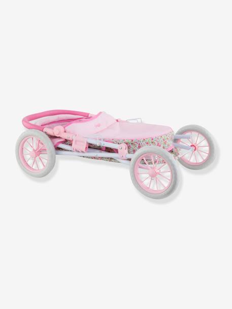 Kinderwagen COROLLE voor pop van 36/42/52 cm ROZE MET BLOEMEN - vertbaudet enfant 