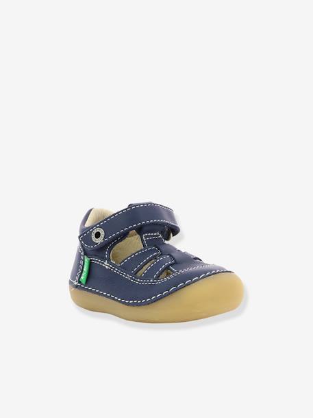 Leren baby sandalen Sushy Originel Softers KICKERS® karamel+marine+rozen+WIT - vertbaudet enfant 