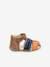 Leren sandalen jongensbaby Bigbazar 2 Iconique Biboo KICKERS® CAMEL ORANJE BLAUW - vertbaudet enfant 