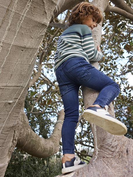 Jongensjeans Superflex onbewerkt denim+stone - vertbaudet enfant 