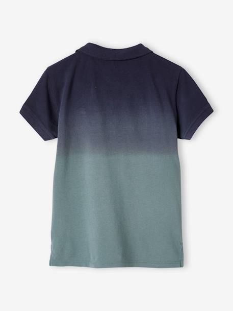 Jongenspolo Dip & Dye donkerblauw indigo - vertbaudet enfant 