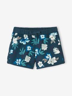 Meisje-Short-Meisjes sportshort met bloemenprint