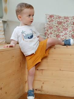 -Set babyshirt met print en baggy short