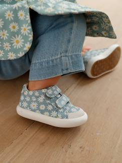 Schoenen-Baby schoenen 17-26-Loopt meisje 19-26-Stoffen tennisschoenen met klittenband voor babymeisjes