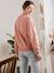 Fleece sweatshirt met tekst over zwangerschap en borstvoeding Blush - vertbaudet enfant 