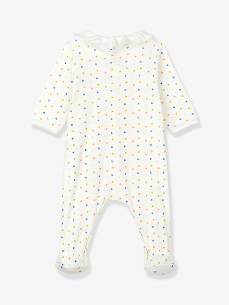 Biologisch katoenen baby slaapzak PETIT BATEAU wit met print - vertbaudet enfant 