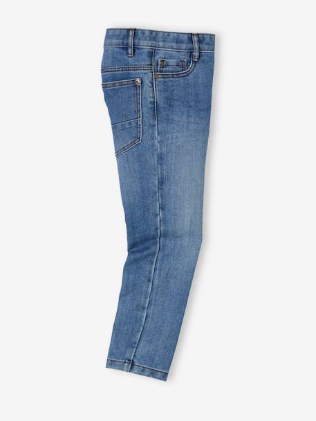 Onverwoestbare rechte jeans jongens denim stone+denimgrijs+onbewerkt denim - vertbaudet enfant 