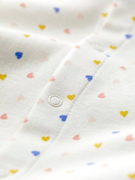 Biologisch katoenen baby slaapzak PETIT BATEAU wit met print - vertbaudet enfant 