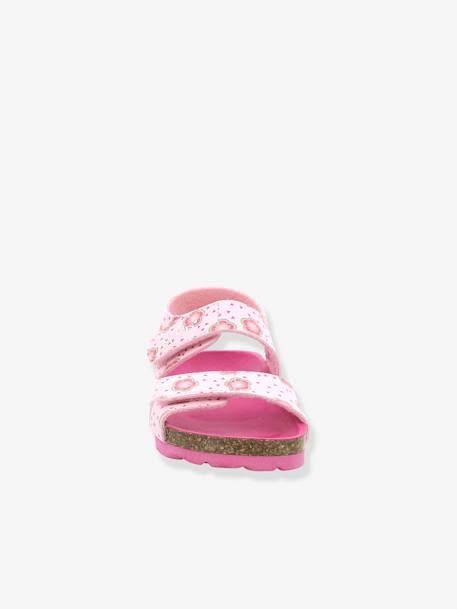 Meisjessandalen Summerkro Summerkick KICKERS® gele bloem+lichtroze bloem - vertbaudet enfant 