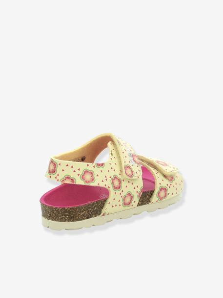 Meisjessandalen Summerkro Summerkick KICKERS® gele bloem+lichtroze bloem - vertbaudet enfant 