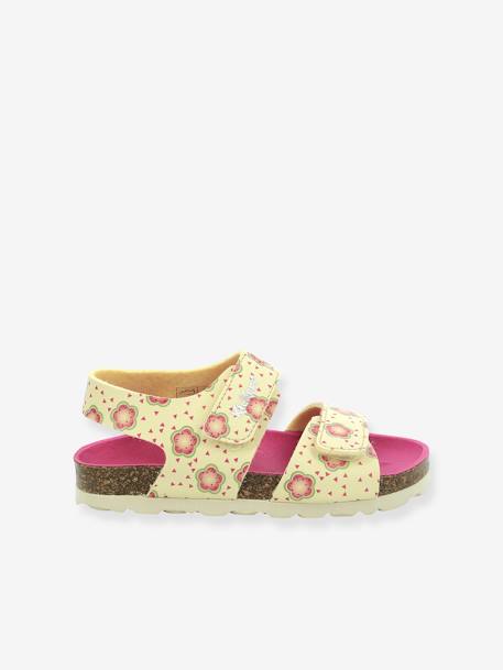 Meisjessandalen Summerkro Summerkick KICKERS® gele bloem+lichtroze bloem - vertbaudet enfant 