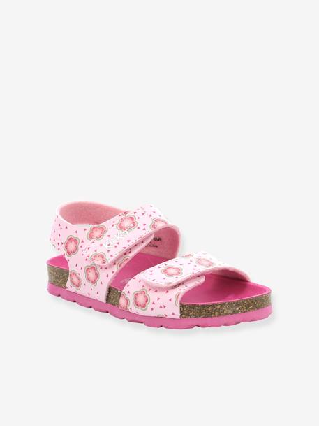 Meisjessandalen Summerkro Summerkick KICKERS® gele bloem+lichtroze bloem - vertbaudet enfant 