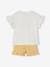 Set shirt en short met vichyruiten voor meisjes ivoor - vertbaudet enfant 