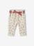 Paperbag broek met riem voor baby lichtbeige met print - vertbaudet enfant 