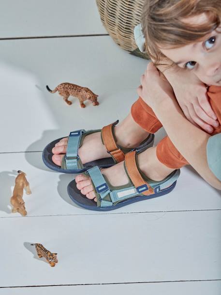All-terrain sandalen voor jongens kaki - vertbaudet enfant 