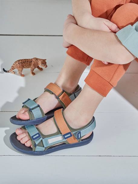 All-terrain sandalen voor jongens kaki - vertbaudet enfant 