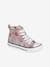 Hoge sneakers voor meisjes van decoratief stof AOP bloemen - vertbaudet enfant 