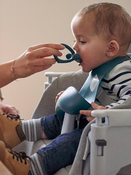 BABYMOOV First'Isy siliconen maaltijdset beige (vos)+blauw (hond) - vertbaudet enfant 