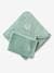 Badcape + washand personaliseerbaar Oeko-Tex® framboos+marine+medium blauw+oker+poederroze+wit+zeegroen - vertbaudet enfant 