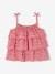 Meisjesblouse met print en ruches roze met print - vertbaudet enfant 