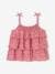 Meisjesblouse met print en ruches roze met print - vertbaudet enfant 