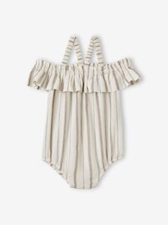 Baby-Salopette, jumpsuit-Kort gestreept babypakje