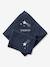 Badcape + washand personaliseerbaar Oeko-Tex® blauwgroen+framboos+marine+medium blauw+oker+poederroze+wit+zeegroen - vertbaudet enfant 
