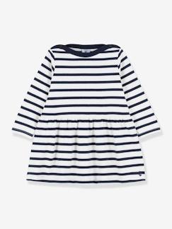 -Iconische jurk met lange mouwen in dikke biologische jersey - PETIT BATEAU