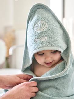 Baby-Badcape + washand personaliseerbaar Oeko-Tex®